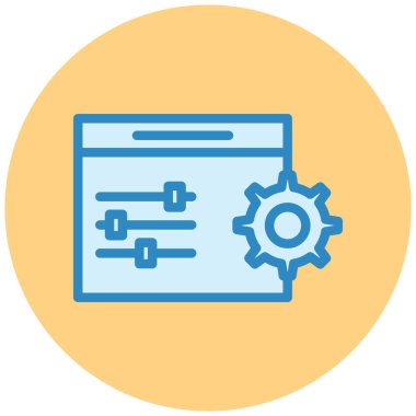 Kodlama. Web simgesi basit tasarım