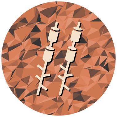 Et simgesi olan şişler, vektör illüstrasyonu basit tasarım