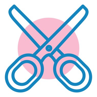 Makas. Web simgesi basit illüstrasyon