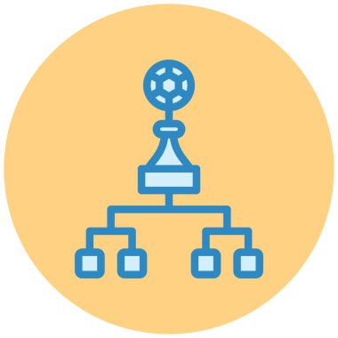 hiyerarşi. Web simgesi basit illüstrasyon