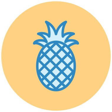 Ananas. Web simgesi basit illüstrasyon