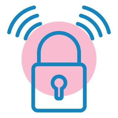 Kilit. Web simgesi basit illüstrasyon