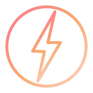 Bir gök gürültüsü simgesinin vektör çizimi