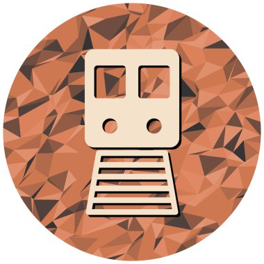 Tren ikonu. Düz dizayn. vektör illüstrasyonu.