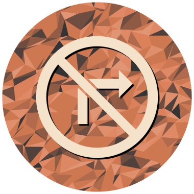 Yol işareti simgesinin vektör illüstrasyonu