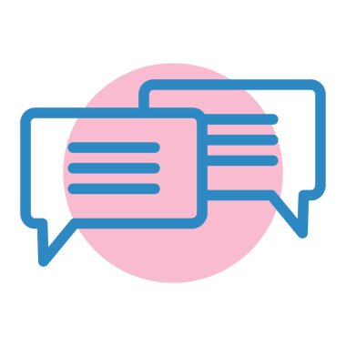 Sohbet kabarcığı vektör illüstrasyonu