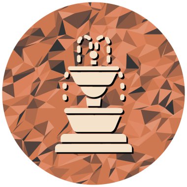 Çeşme simgesinin vektör illüstrasyonu