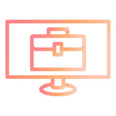 iş yönetimi düz simgesi, vektör illüstrasyonu