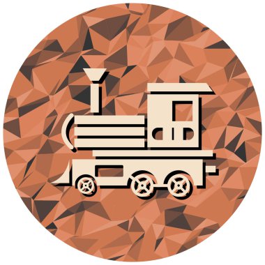 Tren ikonu. düz resimleme 