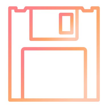 Disk. Web simgesi basit illüstrasyon 