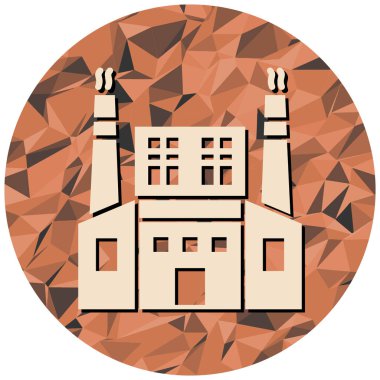 Fabrika simgesinin vektör illüstrasyonu