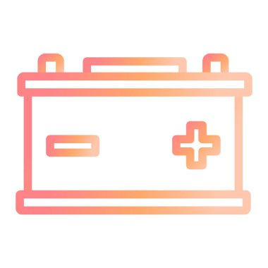 Araba pil simgesi. Vektör çizim