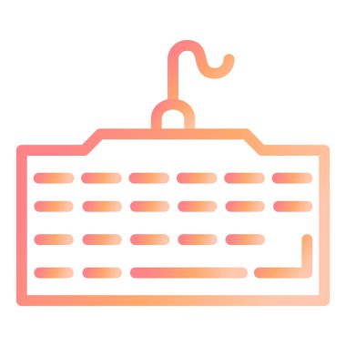 Klavye çalmak. Web simgesi basit illüstrasyon 