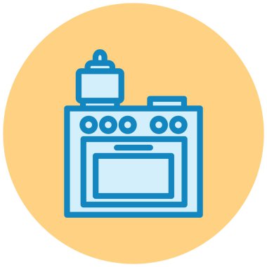 Fırın. Web simgesi basit illüstrasyon