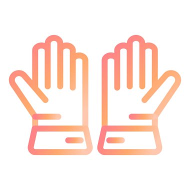 Eldiven simgesi vektör illüstrasyonu