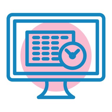 çevrimiçi zamanlama vektör illüstrasyonu