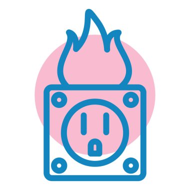 Bir ateş simgesinin vektör illüstrasyonu