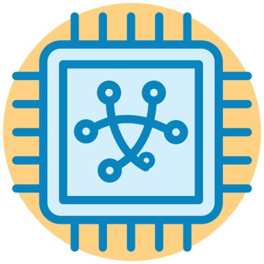 İşlemci. Web simgesi basit illüstrasyon