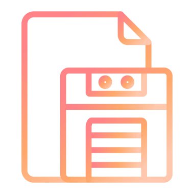 Dosyayı Kaydet Web simgesi basit illüstrasyon 