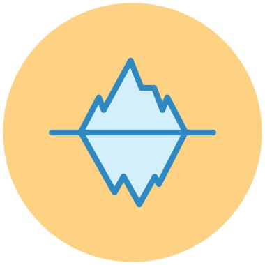 Güzel dağ simgesinin vektör çizimi