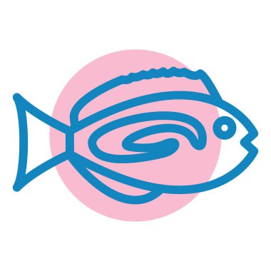 Balık. Web simgesi basit illüstrasyon