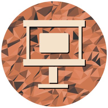 Sunum. Web simgesi basit illüstrasyon