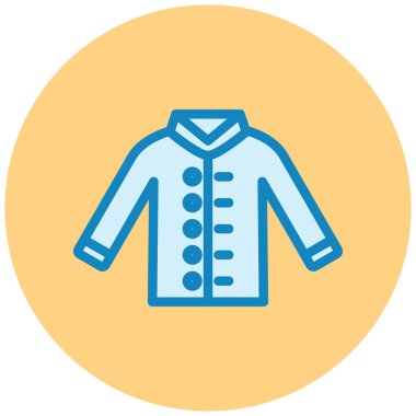 Ceket. Web simgesi basit illüstrasyon