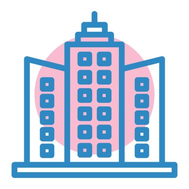 Bina. Web simgesi basit illüstrasyon