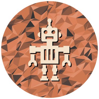 Şirin bir çizgi film robotunun vektör çizimi