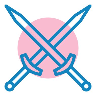 Kılıçlar. Web simgesi basit illüstrasyon