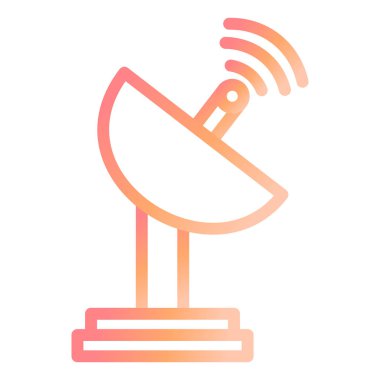 uydu anten simgesi, vektör illüstrasyonu