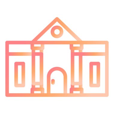 Müze. Web simgesi basit illüstrasyon 