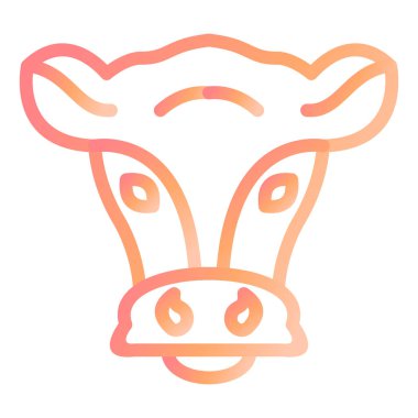 İnek. Web simgesi basit illüstrasyon 