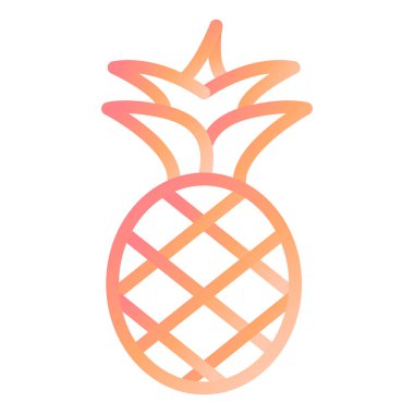 Ananas. Web simgesi basit illüstrasyon