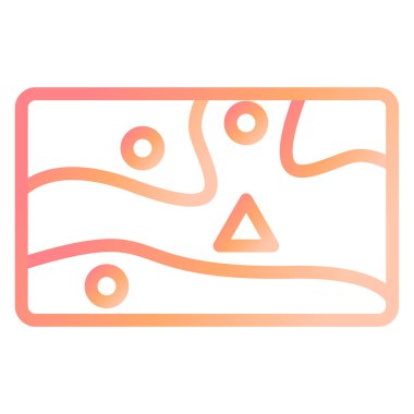 Oyun Haritası. Web simgesi basit illüstrasyon 