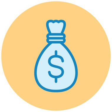 Dolar. Web simgesi basit illüstrasyon