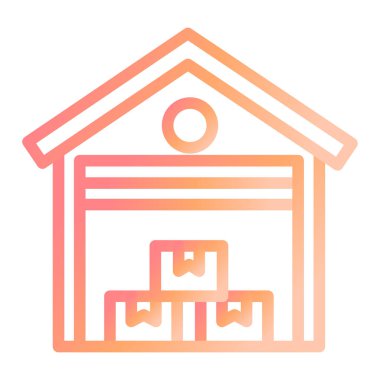 Depo. Web simgesi basit illüstrasyon