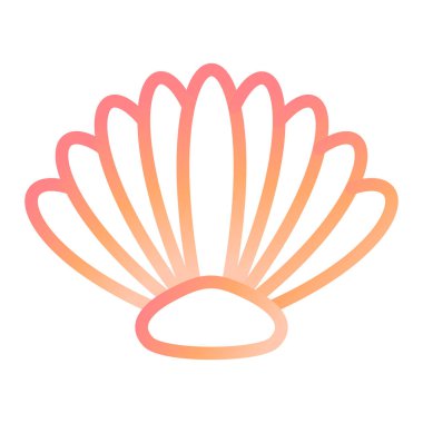 Kabuklu deniz ürünleri. Web simgesi basit illüstrasyon 