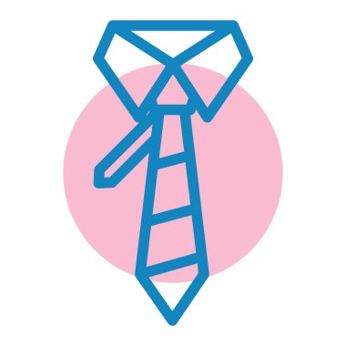 Kravat. Web simgesi basit illüstrasyon