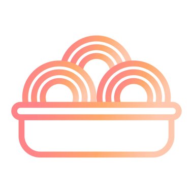 Spagetti. Web simgesi basit illüstrasyon 