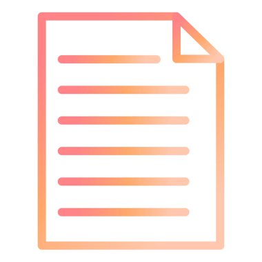 Belge. Web simgesi basit illüstrasyon