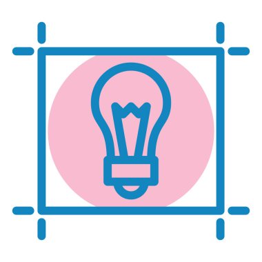 Ampul. Web simgesi basit illüstrasyon