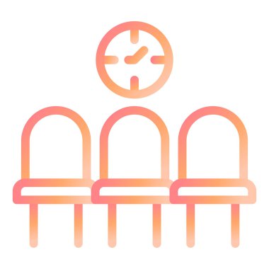 Bekleme odası. Web simgesi basit illüstrasyon 