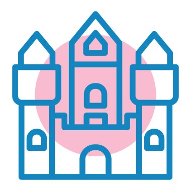 Şato. Web simgesi basit illüstrasyon