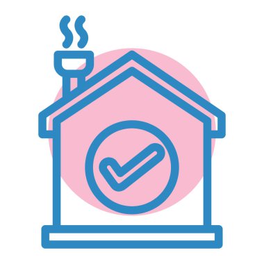 Ev. Web simgesi basit illüstrasyon