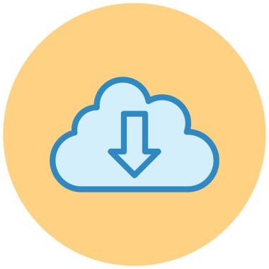 Bulut. Web simgesi basit illüstrasyon