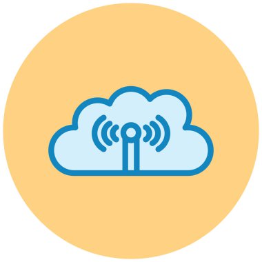 Bulut. Web simgesi basit illüstrasyon