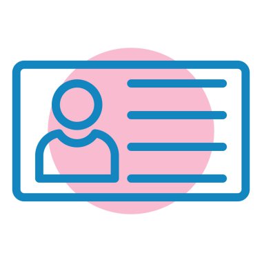 Kimlik kartı. Basit resimleme