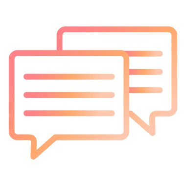 Konuş. Web simgesi basit illüstrasyon 