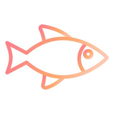 Balık. Web simgesi basit illüstrasyon